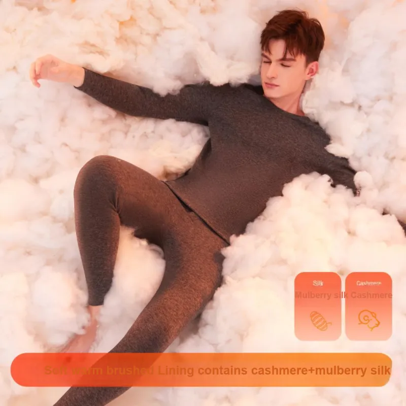 Red bean Men Thermal Sets-4