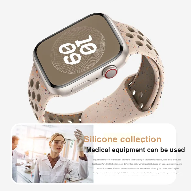 MSSM Watch Band Apple Compatibility 200mm 45 Watch Dial Silicone Material-15