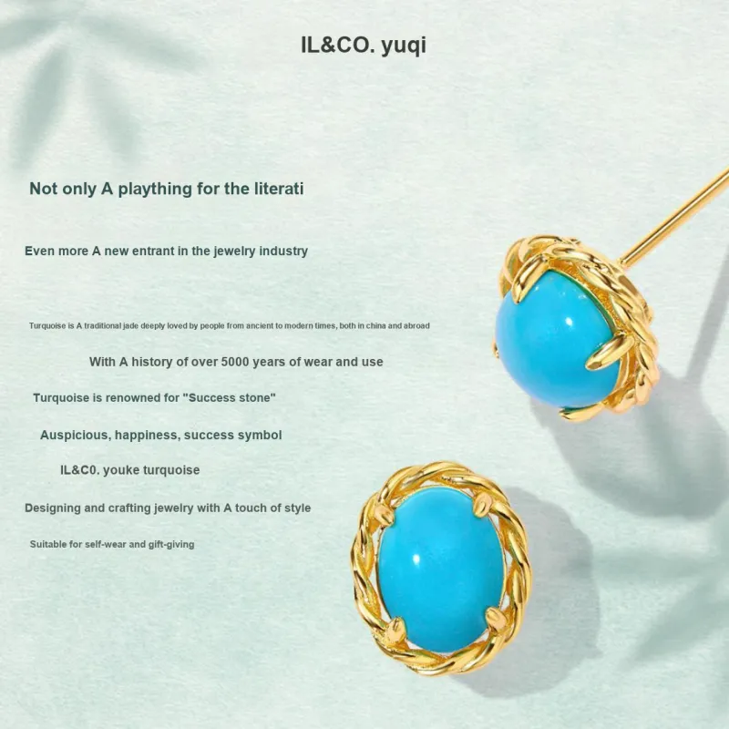 IL&CO. Turquoise Stud Earrings Women's-8