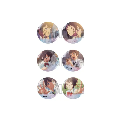 GuGuGuGu YOUR NAME Double Flash Round Badge Badges