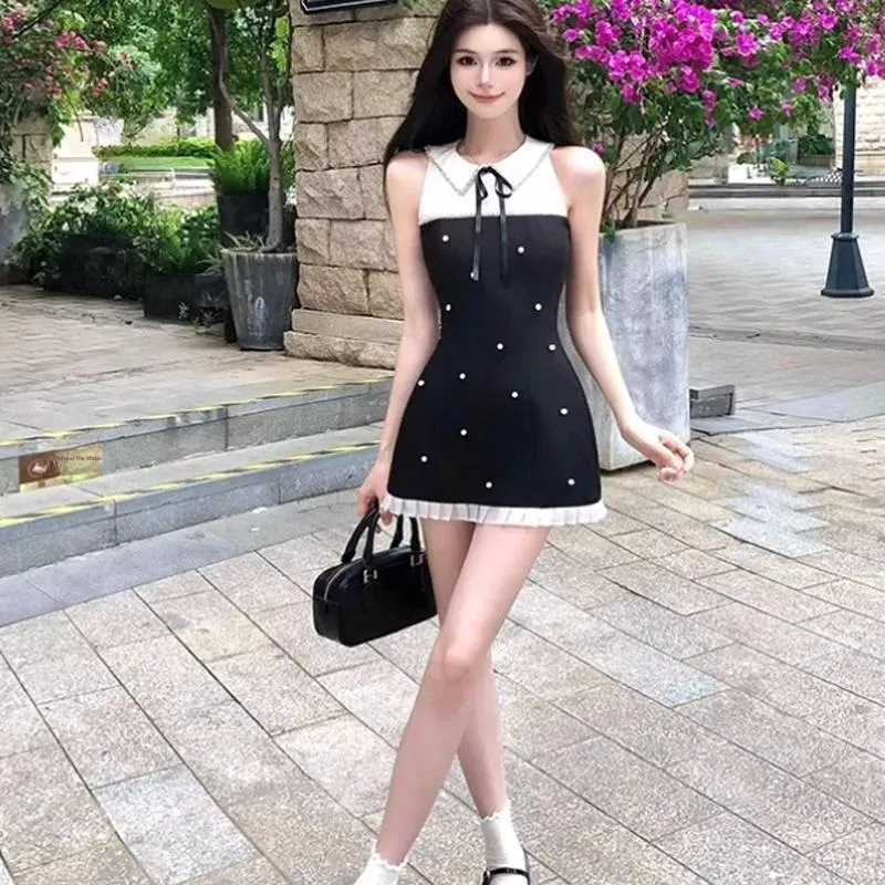 AFGGD Sleeveless Dresses Women's Black-4