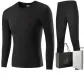 Men's Crew Neck Set (Black) 100% cotton Antibacterial Soft/Shopping Bag Included