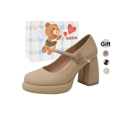 NTOZE Грубый каблук Мэри Джейн Женские туфли