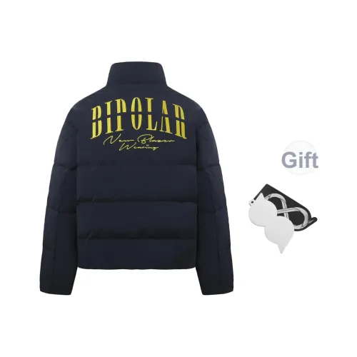 BIPOLAR Пуховик Унисекс Белый Светло-Серый Черный Темно-Синий