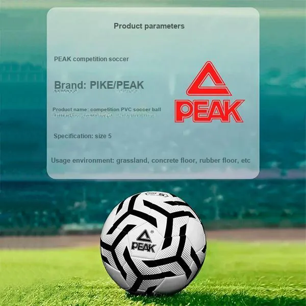 PEAK Size 5 Soccer PVC Machine Stitched Soccer Ball Unisex-6