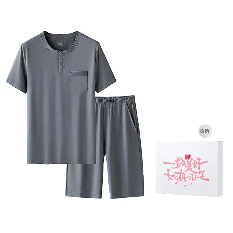 DUINIDESIYU Pajama Set Men's Gift Box Set-4