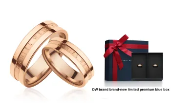 Daniel Wellington Alloy Couple Rings Unisex Rose Gold