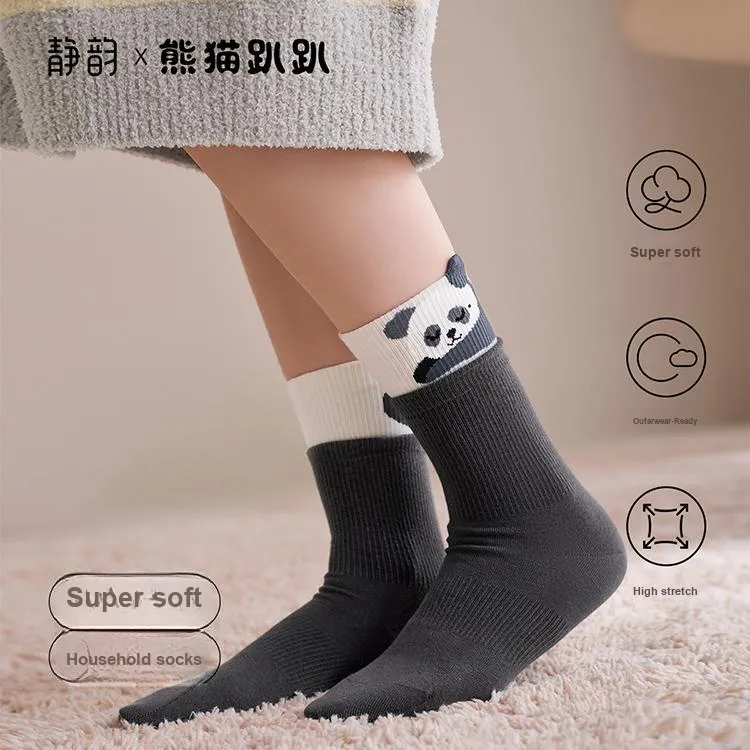 JINGYUN Women's Mid Calf Socks-1