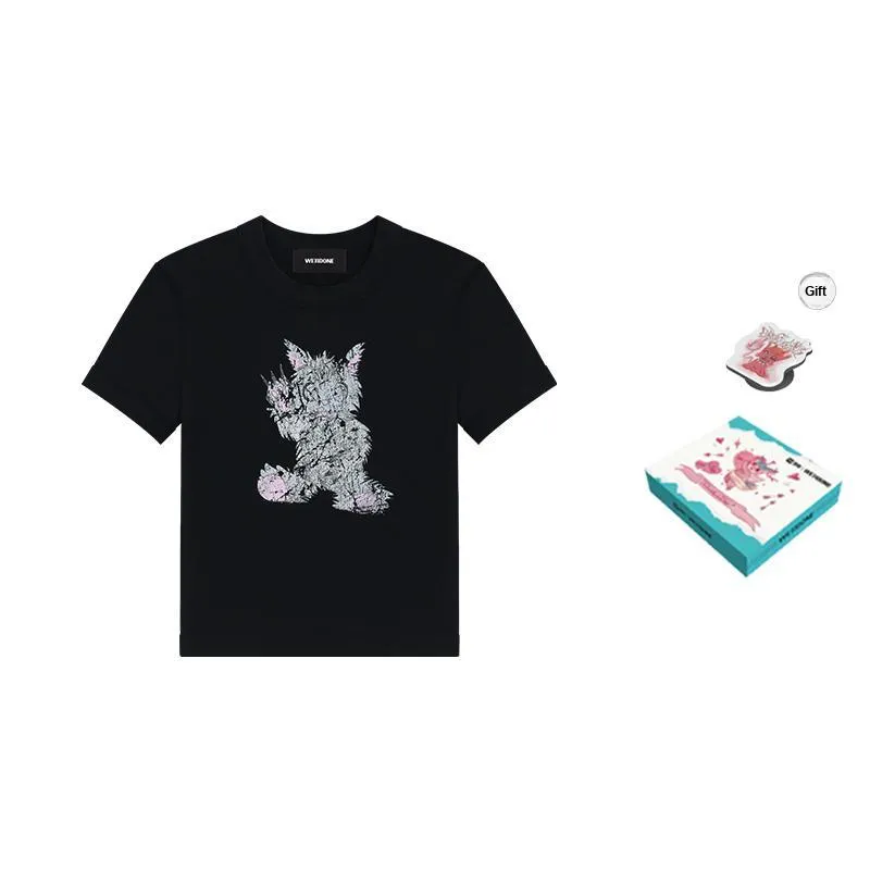 WE11DONE Monster Graphic print Cotton T shirt