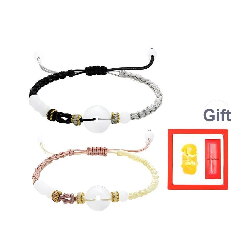 Chongqing Gold Store Chalcedony Jade Bracelets Unisex-7