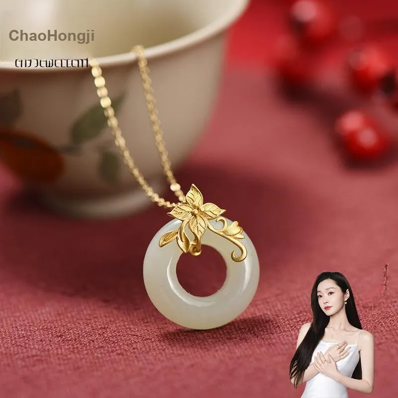 CHAOHONGJI Natural Chalcedony Necklaces Women's-2