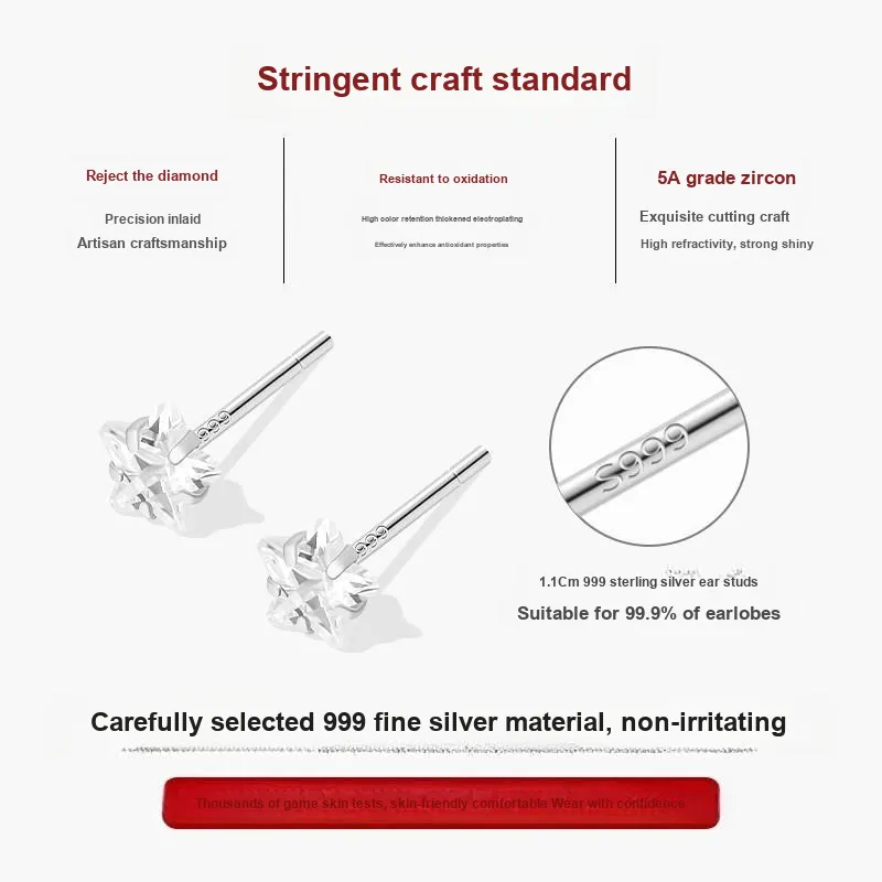 Daisy Dream 999 Fine Silver Stud Earrings Women's-2