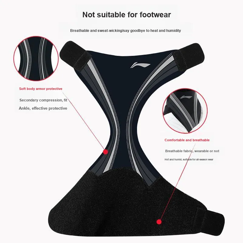 LiNing Ankle Braces Basketball Unisex Polyester Polyamide Elastane-3