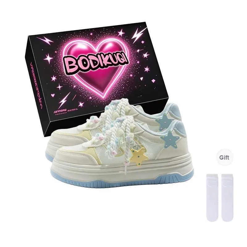 Boldi Kuki Low Top Skateboard Shoes Women's Sky Blue-2