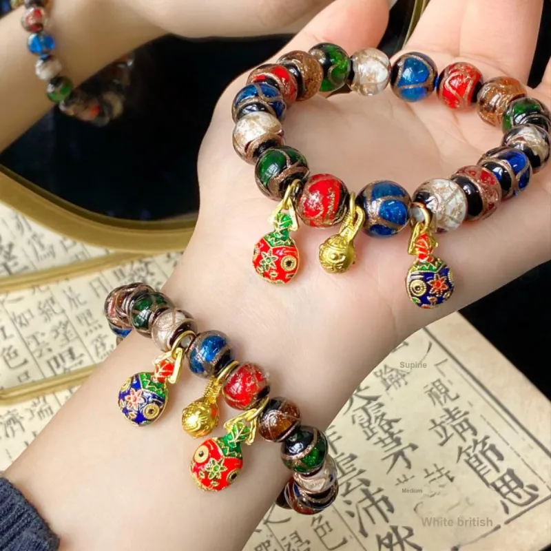 Linguanying Colored Glaze Jade Bracelets Unisex-1