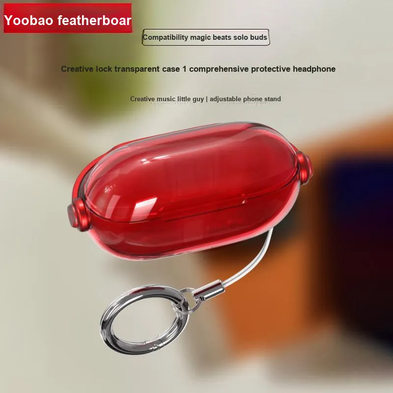 Yoobao Compatibility P MOTIVE Beats Solo Buds TPU Creative Lock Design Fully Enclosed Impact Resistant Headphone Cases-1