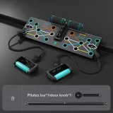 Push-Up Board+Rubber Pull Rope+Bench Press Bar