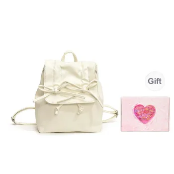NATTY Minimalist Style Design Pleated Ballet Sweet Style PU Backpack Women's Multicolor