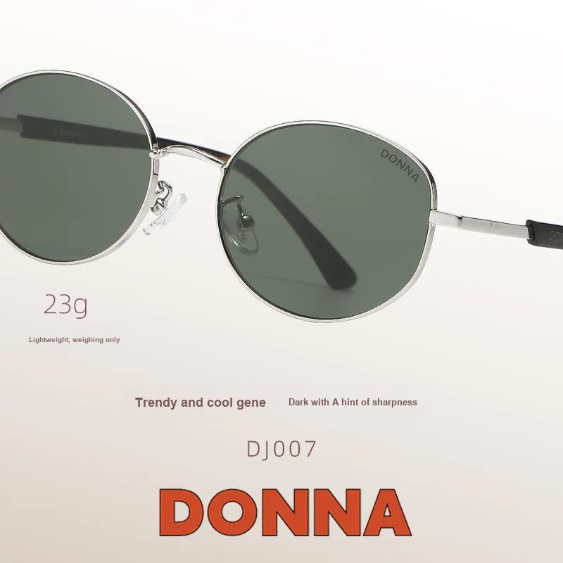 Do Na Alloy Plate Frame Oval Sunglasses Unisex-2
