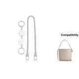 [White Lily Set]Round Buckle Cherry Blossom 12CM+Decorative Chain 45CM[No Color Difference/]