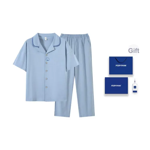 Плавающие светлые острова Пижама Набор Мужской Подарочный набор Коробка Azure
