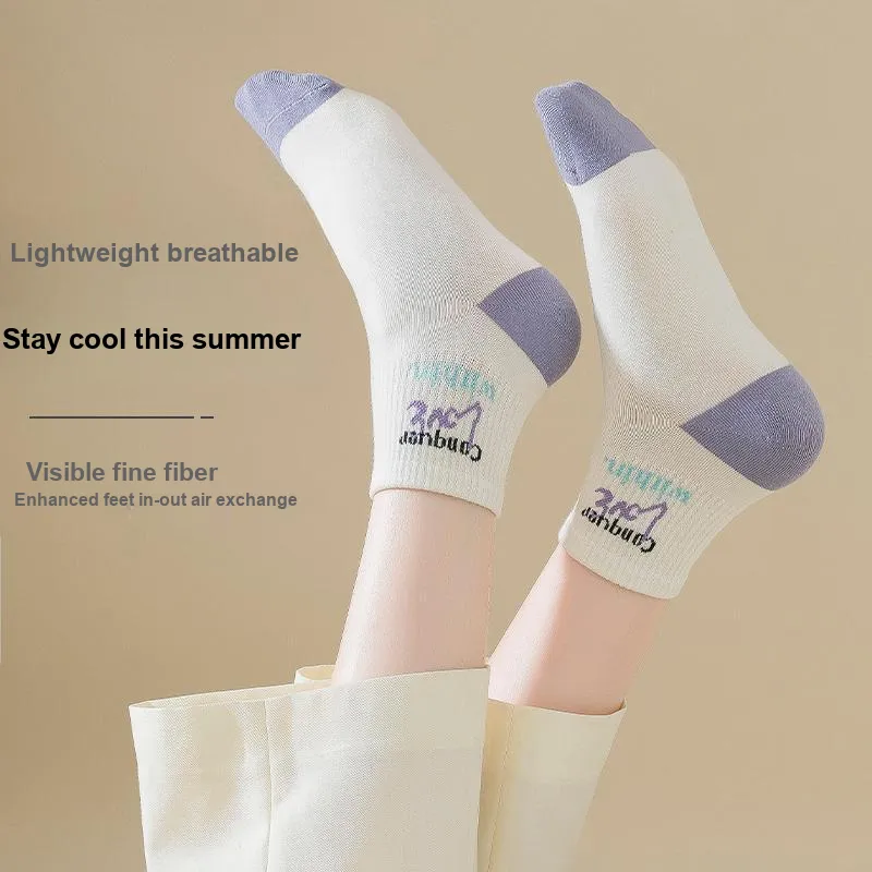 Cotton Gene Mid-Calf Socks Women's 5 Pack-49