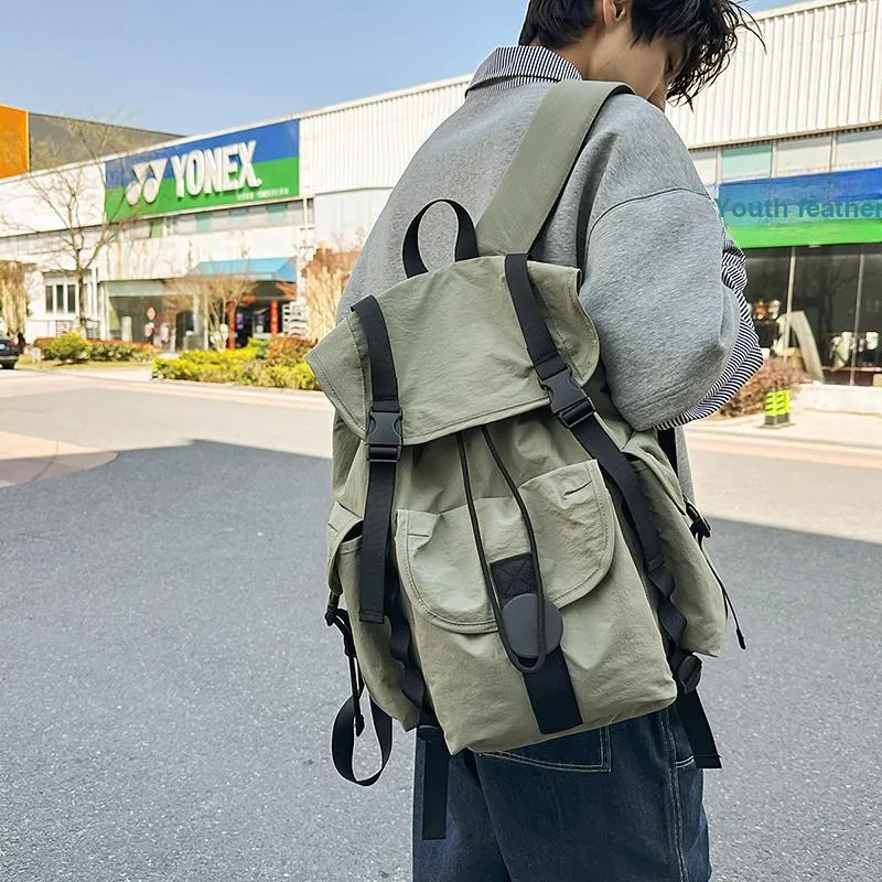 DCLOUD Nylon Backpack Unisex Orange/White/Black/Green/Light Gray-22
