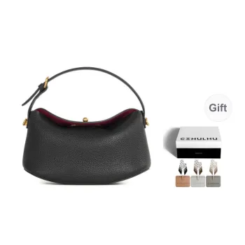 Cthulhu Cow Leather Curling Stone Bag Niche Versatile Handbag Small Size Women's Yellow/Aqua Blue