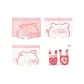 Gift Box Set[Dudu Pig+White Dudu Pig+White Meow Pig+Heart Knitted Bag]