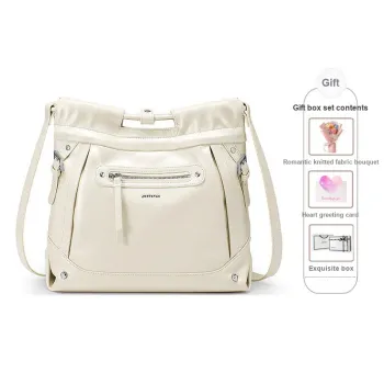 JUST STAR Waxed Leather Backpacks Medium Size Women's Multicolor