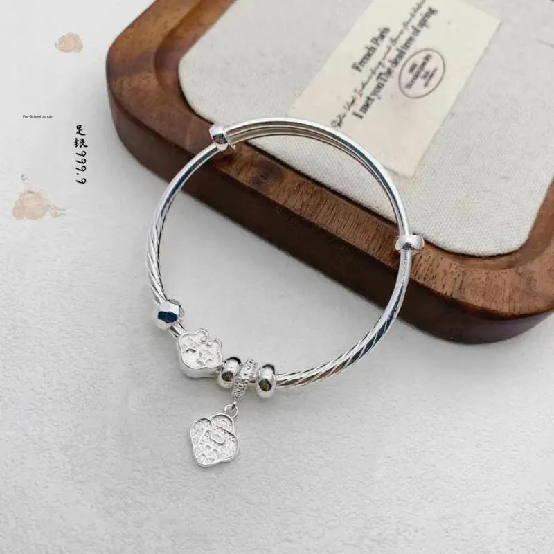 NSAOT 999 Fine Silver Bangles Kids'-3