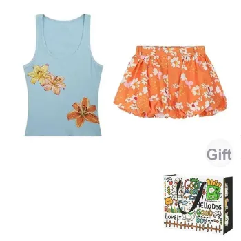OURUOKE Two Piece Skirt Sets Women's