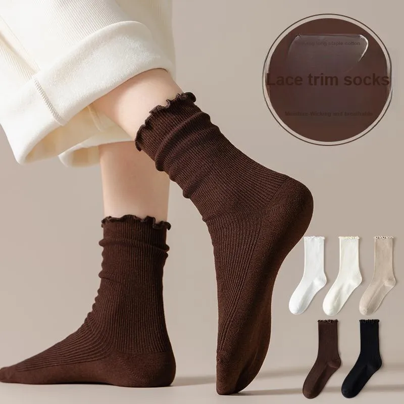Lan Miao Mid Calf Socks Women's 5 Pack-8