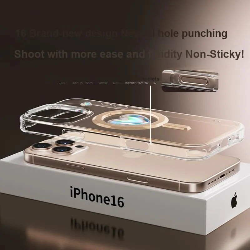 Kingxbar TPU Material 3D Effect Heart Magsafe Phone Case Compatible With Apple 16 Collection-4