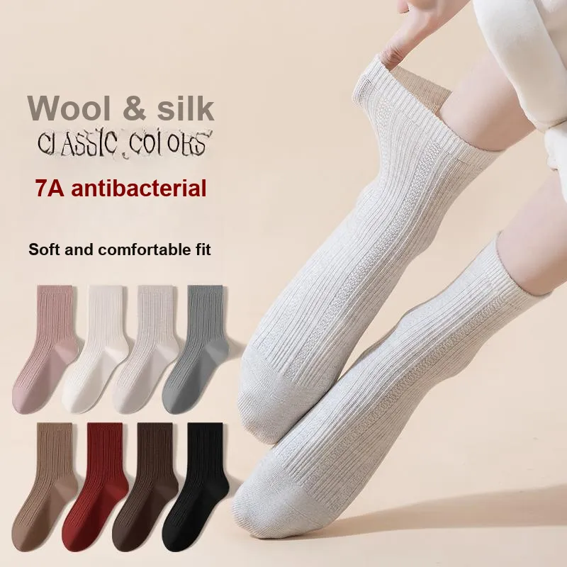 MIIOW Mid Calf Socks Women's 5 Pack-9