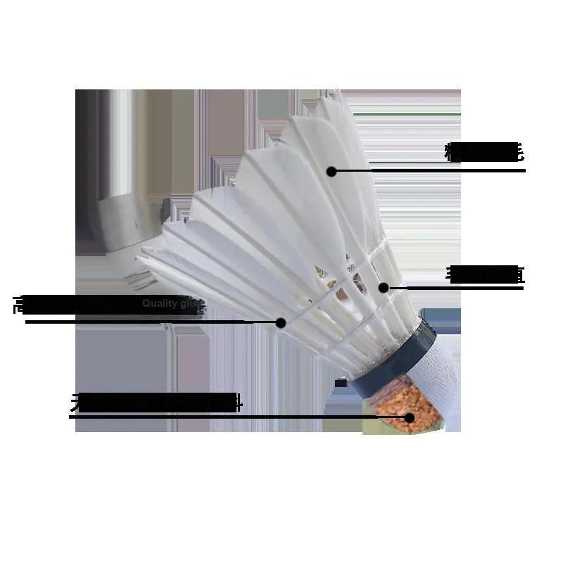 MIKALAN 12 Pack Duck Feather Match Ball Shuttlecocks-11