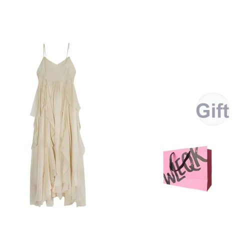 CTRTRC Абрикос Женские Слип-платья