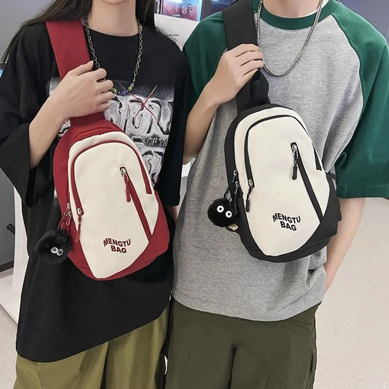 H YXIANG Nylon Sling Bag Unisex Multicolor-4