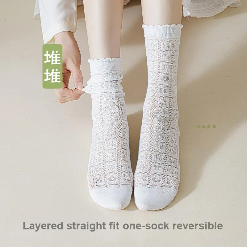 MIIOW Mid Calf Socks Women's 5 Pack-29