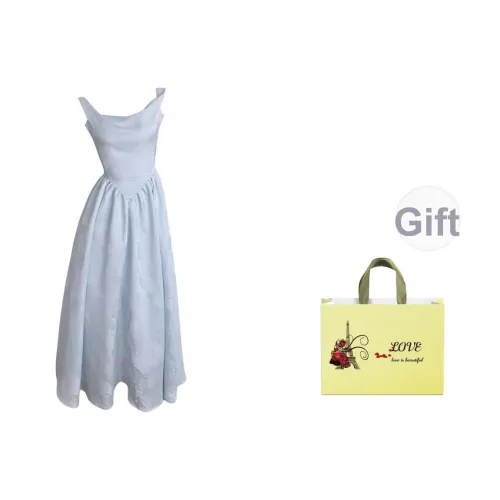 CHARM GLOW Без рукавов Платье Женское Синее