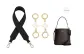 Coach Mollie Black Wide Strap 64cm+Gold White Four-Leaf Clover Round Buckle 10cm[2 Pack]