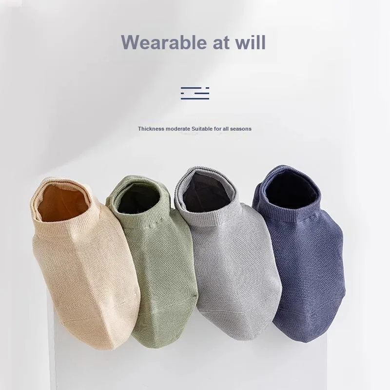 LUOLIAN No Show Socks Men's 5 Pack-2