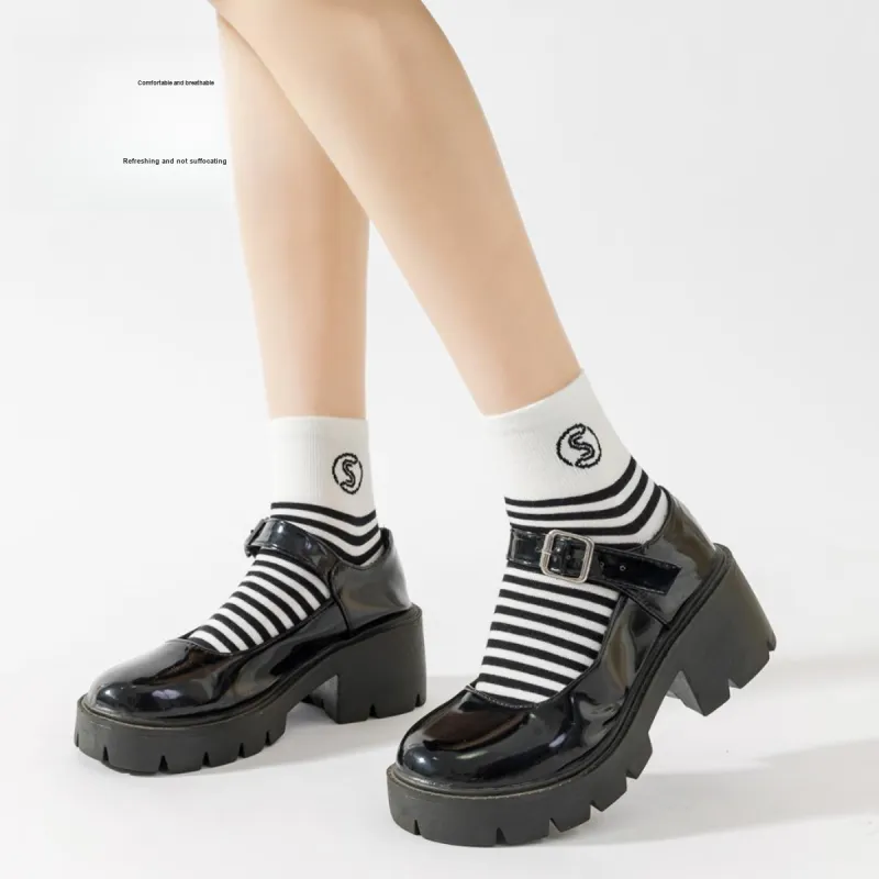 Shuya Mid Calf Socks Women's 4 Pack-3