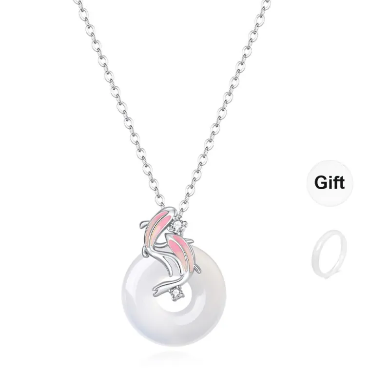 GUDS GAVE Chalcedony Jade Necklaces Unisex-3