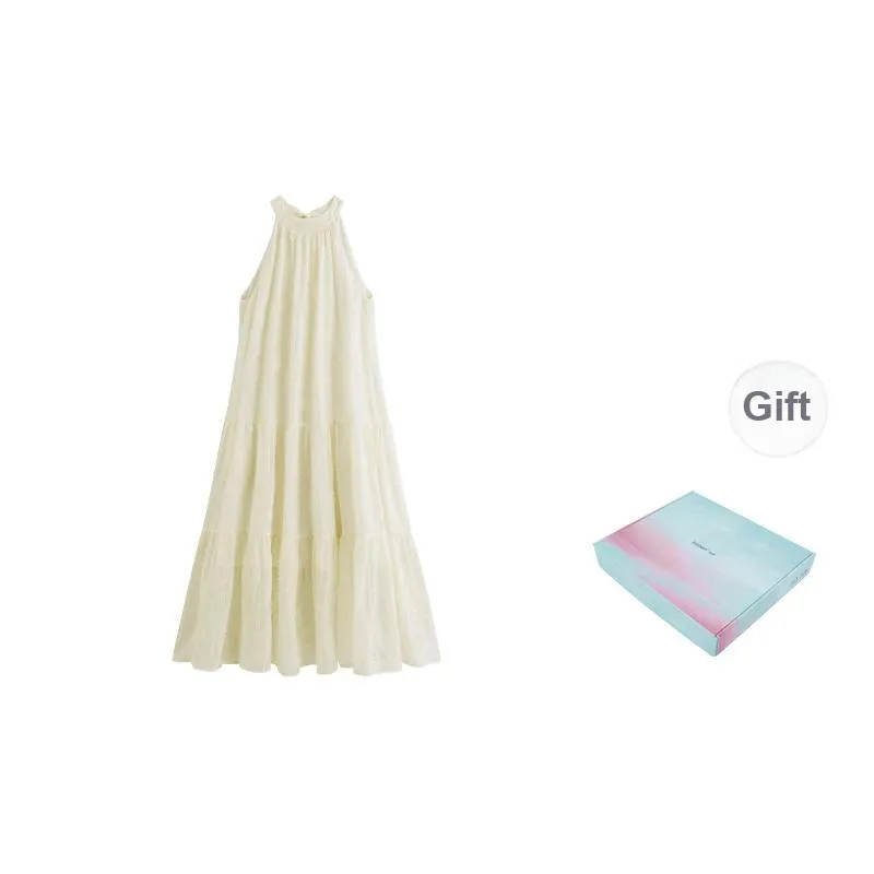 Inman Sleeveless Dress Women's Gift Box Set Pear Blossom Beige-3