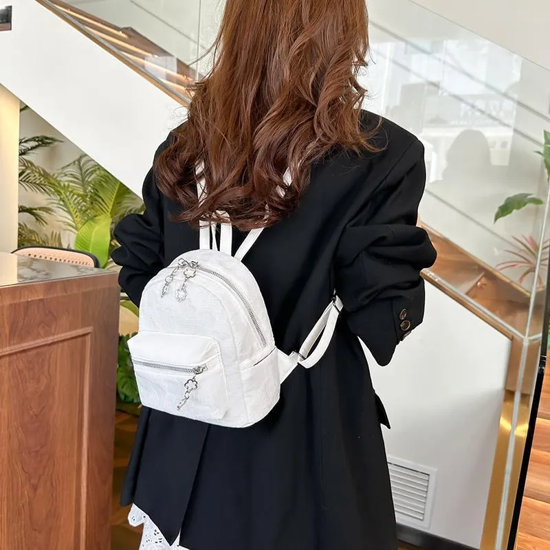 URBAN FOREST PU Backpack Women's Pink/Black/White-16