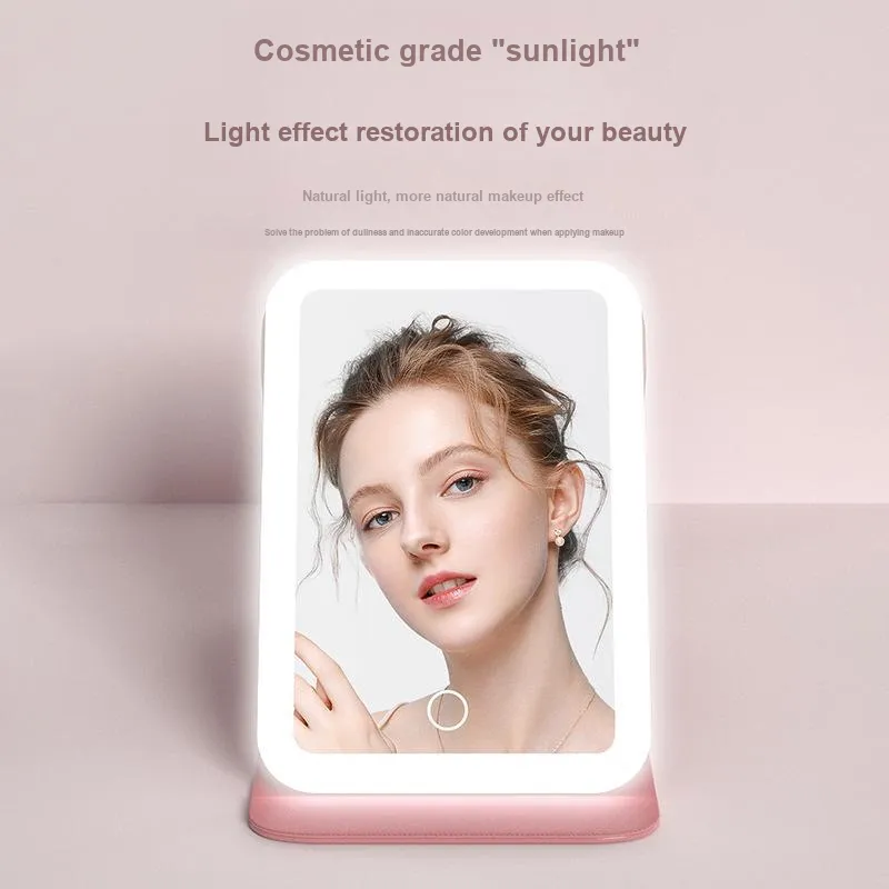 Evening Tang LED Travel Portable Foldable With Light Stand Make Up Mirrors-5