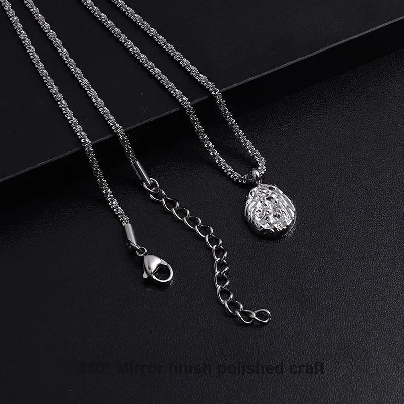 FOREVER MELODY Titanium Steel Necklaces Men's-4