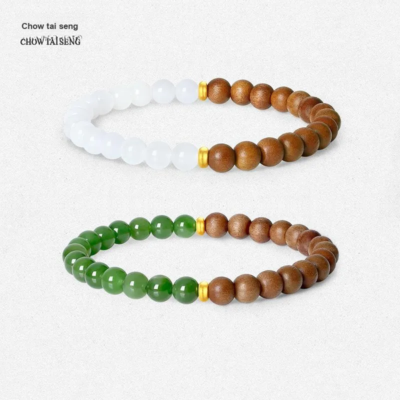 CHOW TAI SENG Bracelets White Jade Women's-4