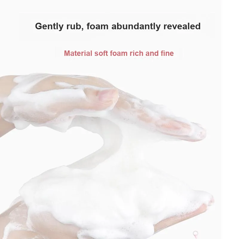 JINGLINGLONG Foam Net Handmade Soap Facial Cleanser Face Soap Facial Cleansing Foam Net Soap Bag-5